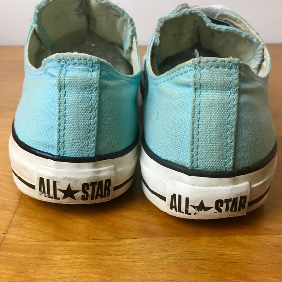 Turquoise Converse Chuck Taylor All Star Canvas Low Tops - Unisex Mens 7/Women 9 - Picture 5 of 11